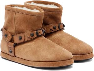 Женские замшевые зимние ботильоны с ремешком на щиколотке, украшенные заклепками, короткие ботильоны на платформе с широким каблуком, повседневные зимние ботильоны для работы в офисе NSZPD, Brown