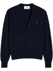 AMI Paris кардиган с монограммой Ami De Coeur, синий