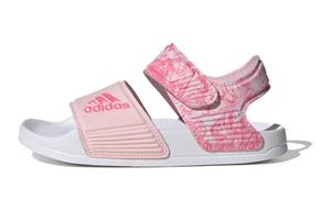Adidas Детские сандалии Adilette с амортизацией, износостойкие, розовые, белые