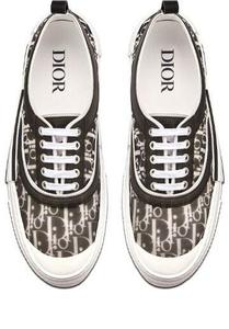 Кроссовки b23 low black oblique canvas Dior, черный