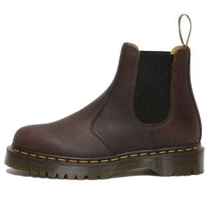 Мужские ботинки челси Dr. Martens 2976 Bex Crazy Horse с контрастной строчкой, коричневый