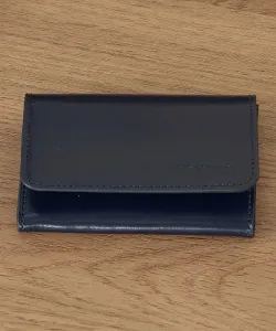 Итальянский кожаный держатель для визитных карточек Mono Comme Ca, цвет Navy