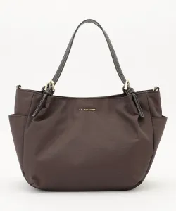 Мини-сумка из полиэстеровой парусины, двусторонняя La Bagagerie, цвет Brown