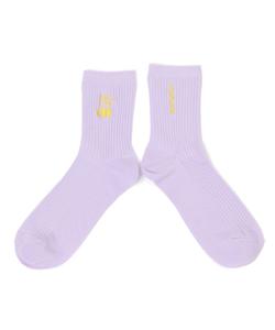 Вышитые ребристые носки Studio Clip, цвет Purple 90