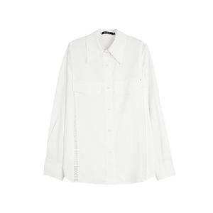 ELLE Рубашка Women's White Lapel Moderate