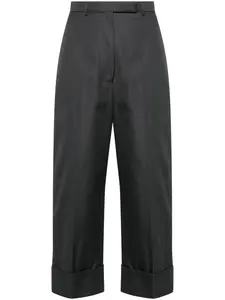 Брюки с завышенной талией THOM BROWNE, серый