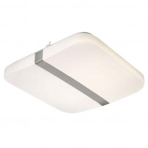 Потолочный светодиодный светильник, хром, квадратный, L 33,5 см Globo Lighting, белый