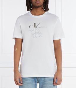 Футболка с графическим принтом Monogram Echo Regular fit Calvin Klein Jeans, белый