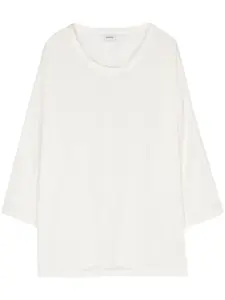 Шелковая футболка с круглым вырезом ASPESI, нейтральный