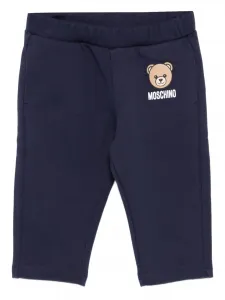 Спортивные брюки с принтом плюшевого мишки Moschino Kids, синий