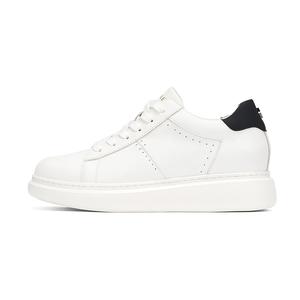 HALEBOSS Мужские устойчивые к истиранию низкие скейтерские кроссовки бело-черные, цвет White Black