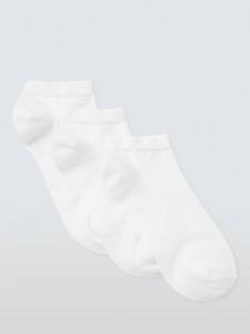 Хлопковые тренировочные носки Cotton Mix John Lewis, Pack of 3, White
