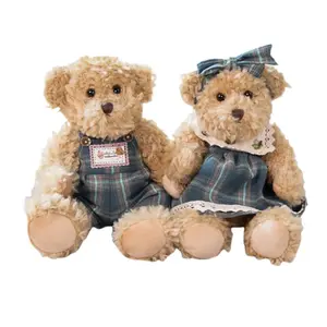 Мягкая и милая пара плюшевых кукол Тедди Беар, высота 30 см, длина 30 см Mise