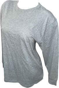 Victoria's Secret Pink Cotton Campus длинный рукав оверсайз блестящая футболка цвет Gray New, Gray Glitter