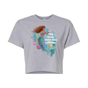 Укороченная футболка Disney's The Little Mermaid True Voice для юниоров Licensed Character, серый
