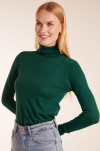 Джемпер с высоким воротником Blue Vanilla, зеленый