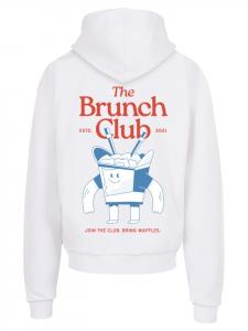 Ультратяжелая толстовка с капюшоном The Brunch Club белого цвета F4NT4STIC