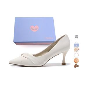 Xingdiman Женские туфли на шпильке с узким каблуком в подарочной упаковке - экрю 5 см [подарочный набор] + подарок, цвет Ecru 5CM[Gift Box Set]+Giveaway