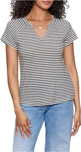 Футболка Sanctuary Notch Neck Tee, Light Oat/Black Stripe 2