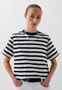 Футболка Scalpers HEAVY SOLID, Navy Stripes/Dark Blue