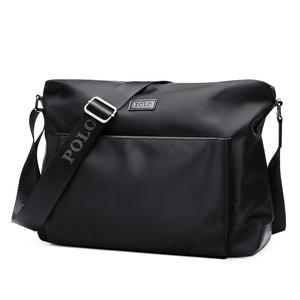 Сумка через плечо из ткани большого размера мужская черная/синяя/камуфляж POLO