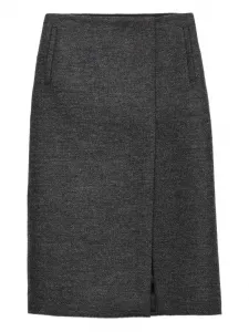 Юбка с разрезом Prada, серый