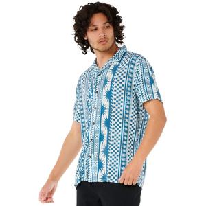 Мужская полосатая рубашка с коротким рукавом Fun Times Rip Curl, Blue