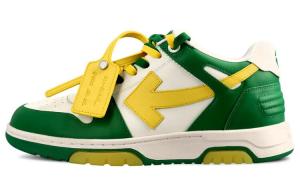 Кроссовки OFF-WHITE Out Of Office, зелёный/желтый