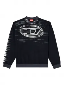 Хлопковая толстовка с логотипом DIESEL, черный