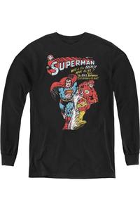 Футболка с длинным рукавом Justice League of America для детей "Самые быстрые" Gildan, черный