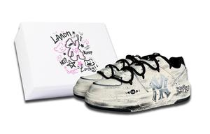 Chunky Liner Slip-Resistant Cushioning Lightweight Low-Top Skateboard Shoes Unisex Greige MLB, Greige