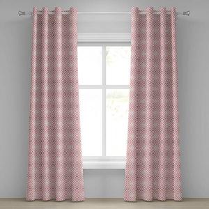 Занавеска с люверсами Abakuhaus Geometrisch 2 шт, 280x225x0,5 см, светло-розовый