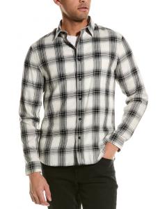Рубашка Vince Sequoia Plaid Classic Fit, черный
