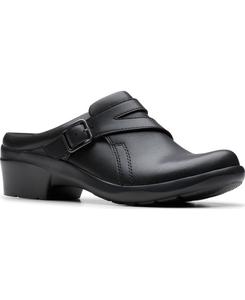 Женские мюли Angie Braley с закругленным носком Clarks, Black Leather