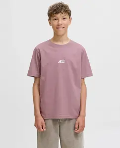 Детская футболка с коротким рукавом и принтом на спине Jack & Jones, розовый