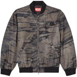 DIESEL Бомбер с абстрактным принтом, Black