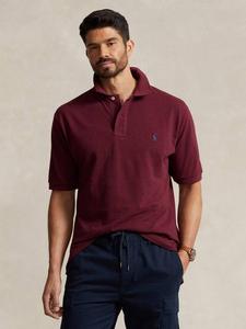 Хлопковая поло Slim Fit с коротким рукавом Ralph Lauren, Spring Wine Heather