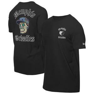 Мужская черная футболка Memphis Grizzlies Sugar Skulls New Era