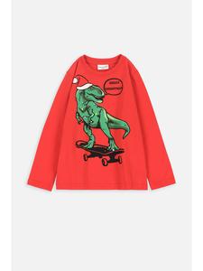 Рождественская футболка с длинными рукавами красного цвета Coccodrillo