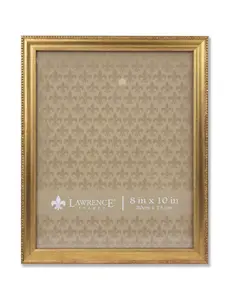 Полированная рамка для картины - классическая кайма из бисера, 8" x 10" Lawrence Frames, gold-tone
