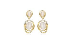 MCK Стеклянные серьги cat eye для женщин gold