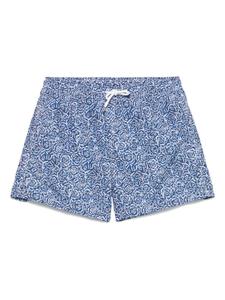 Fedeli плавки-шорты с цветочным принтом, синий