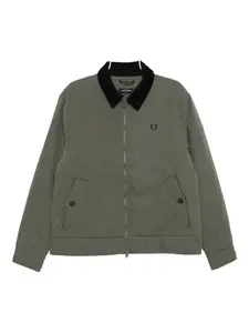 Куртка с вельветовым воротником Fred Perry, зеленый