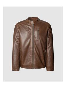 Кожаная куртка коричневого цвета Pepe Jeans