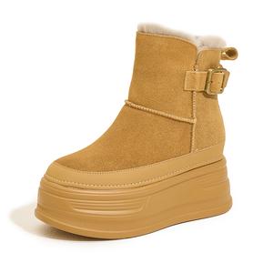 Milan love song Утепленные короткие зимние ботинки на платформе для женщин Camel, цвет Camel