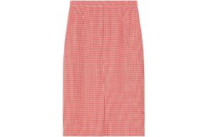 Повседневная длинная юбка женская красная Burberry