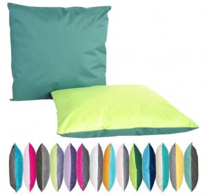 JACK 2-цветная двусторонняя подушка для отдыха на открытом воздухе 45x45 см, декоративная подушка с наполнителем, водонепроницаемая подушка для сиденья, садовый стул, эффект лотоса, цвет: темно-зеленый - зеленый