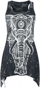 Топ Innocent Spiritual Elephant Lace Panel Vest, черно-белый