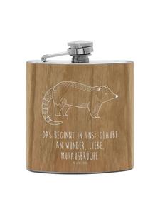 Mr. & Mrs. Panda Фляга Flachmann Koala Familie zwei mit Spruch in Braun