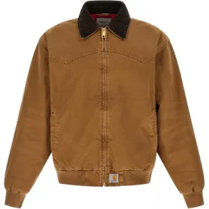 Куртка Og Santa Fe с воротником из вельвета на молнии Carhartt WIP, коричневый